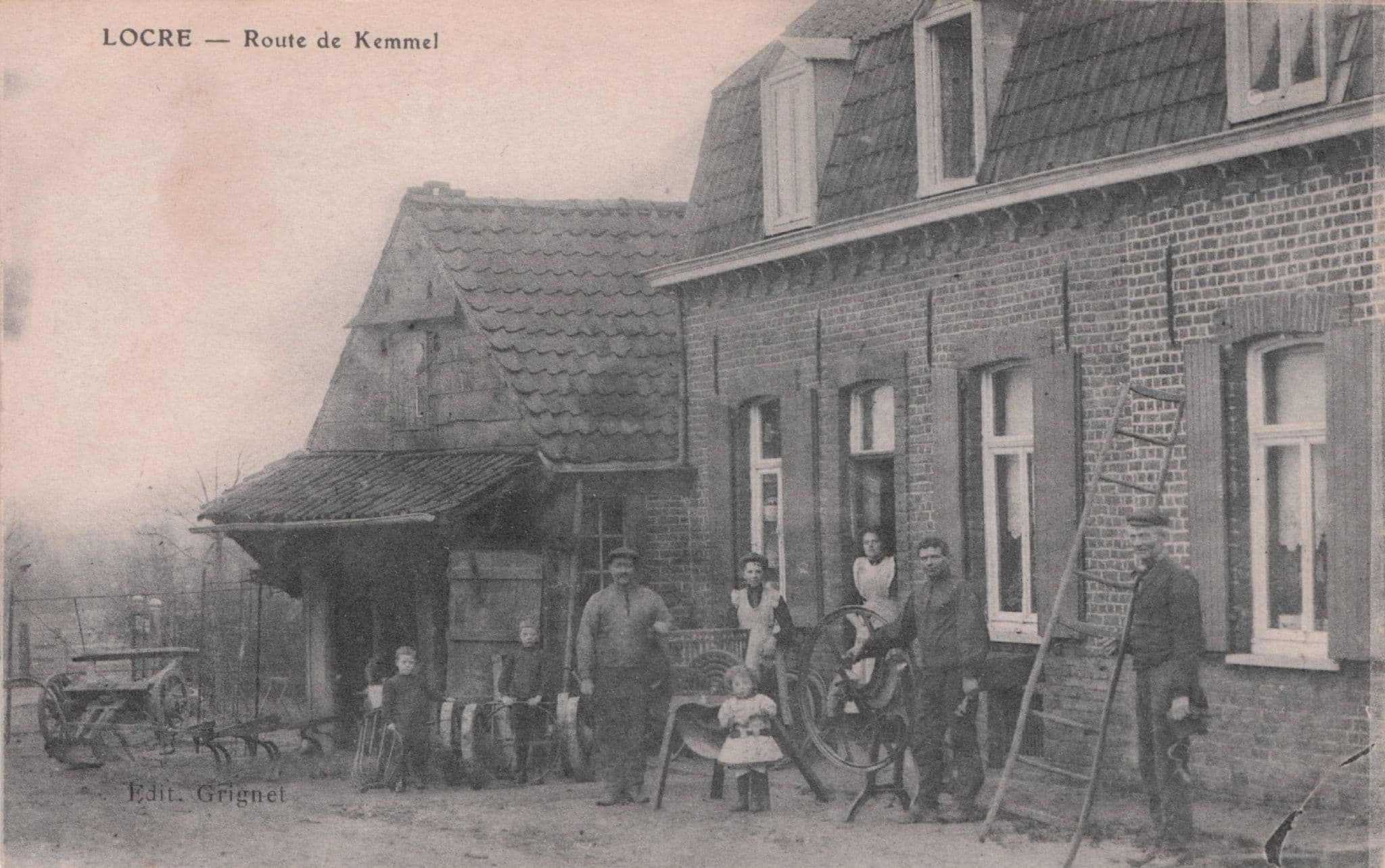 Locre Route De Kemmel Flanders Belgium Antique Rare Postcard