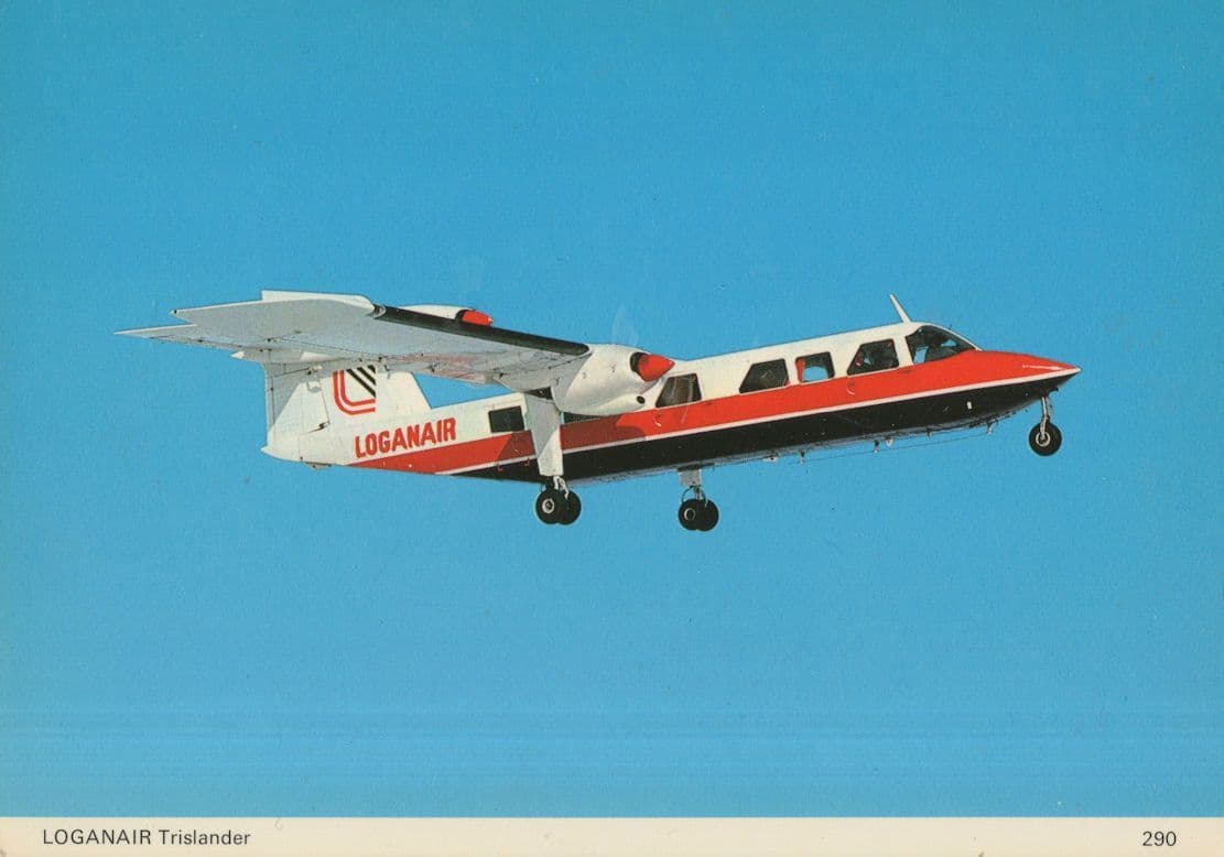 Loganair Trislander Plane Aircraft Postcard