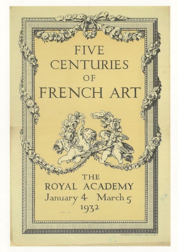 London 1932 French Painting Royal Academy Art Exhibition Postcard