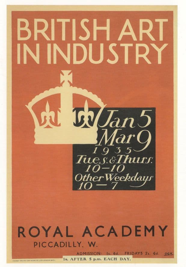Ernest Procter London British Art In Industry 1935 Exhibition Advertising Postcard