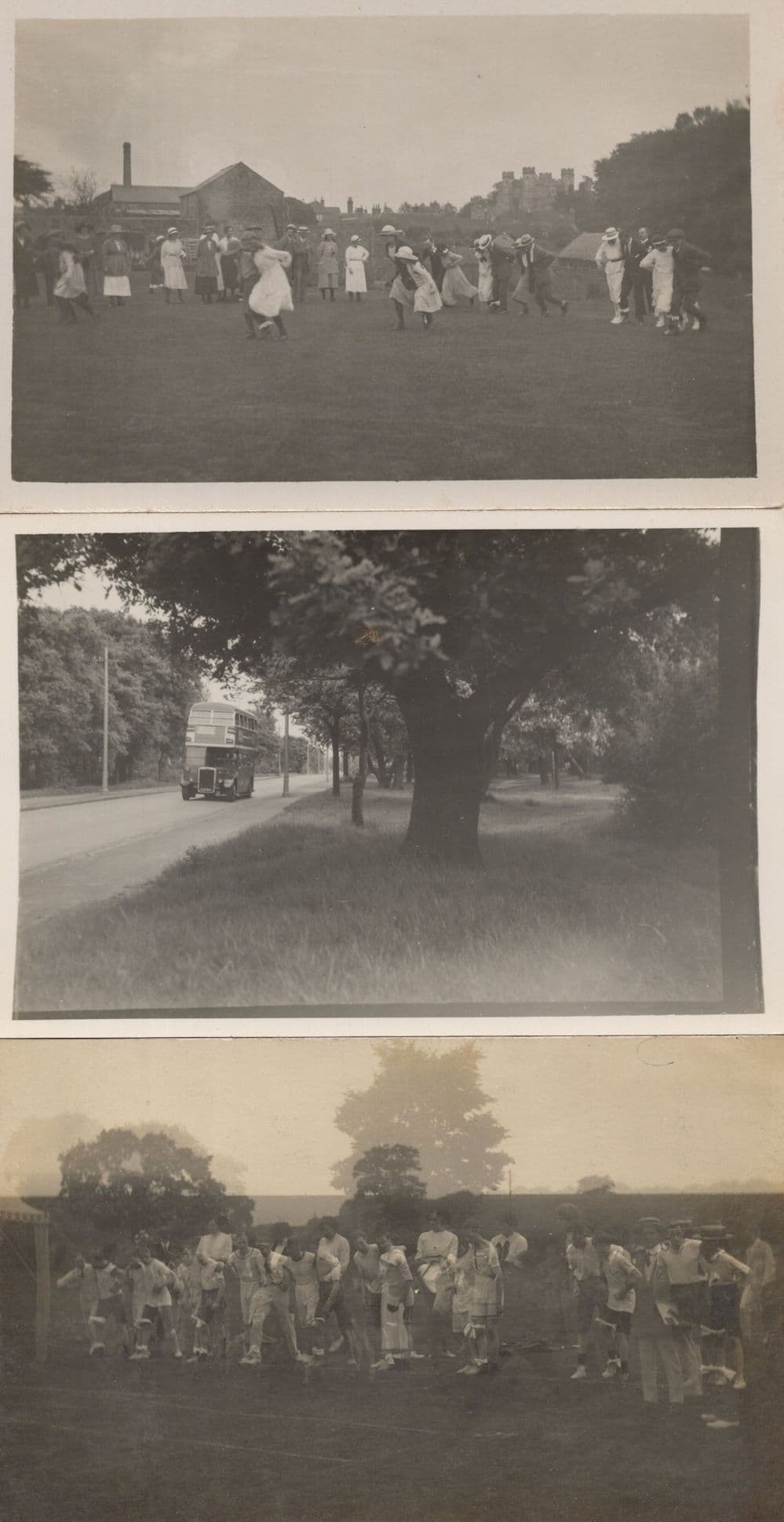 London Fete Bus Sports Day 3x Old Real Photo Postcard s