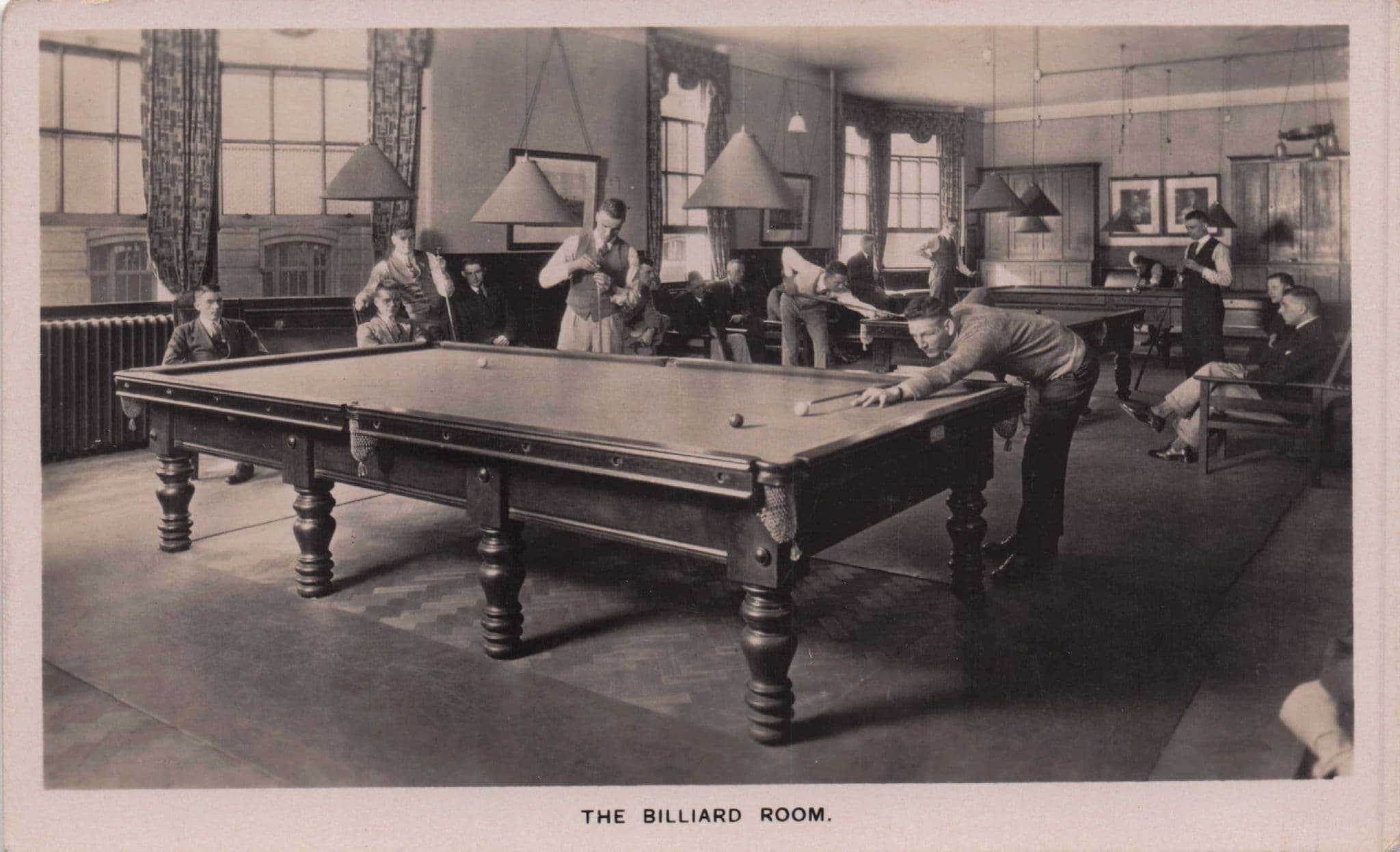 London Posh Billiard Room Upper Norwood Real Photo Postcard