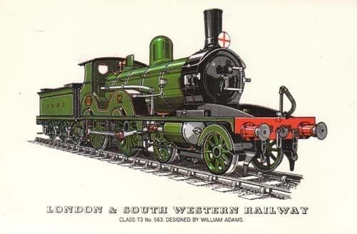 London & South Western Railway 563 T3 Train Postcard