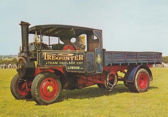 London Steam Haulage Engine Foden 1923 Hertfordshire Road Repair Lorry Postcard