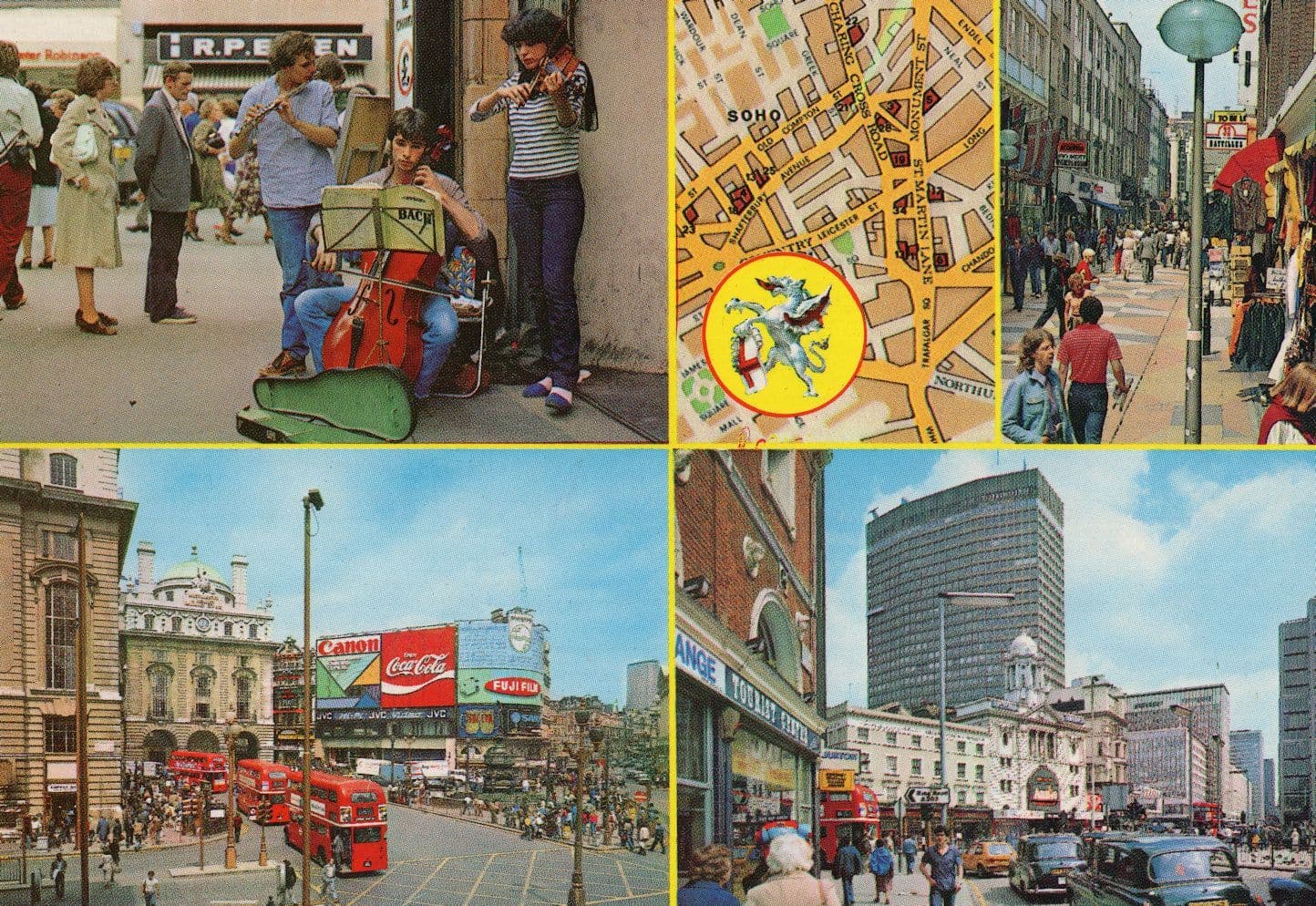 London Street Busker Plaing Cello Bach Sheet Music Postcard