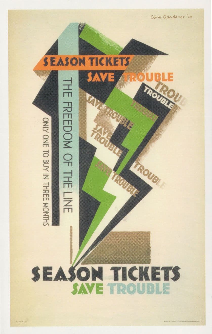London Travel Tube Train 1920s Season Tickets Underground Postcard