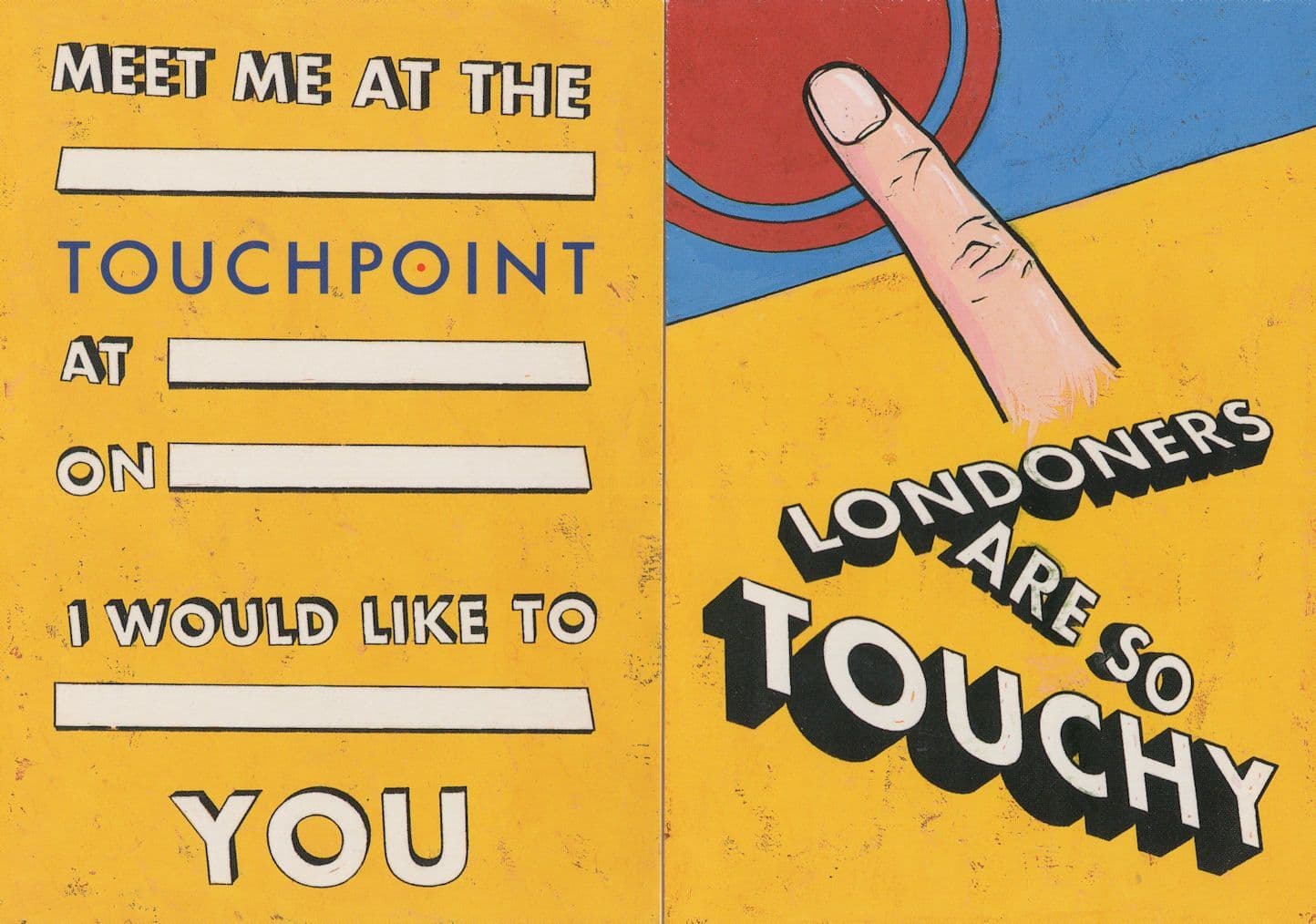 London Tube Underground Touch Buttons 2x BT Advertising Postcard s