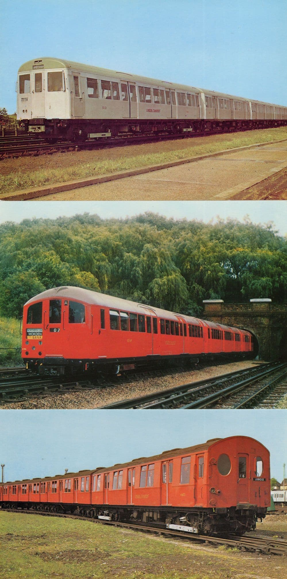 London Underground A & B 1938 Stock 3x Railway Postcard s