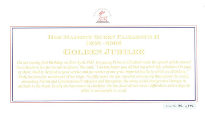 Long Live The Queen Elizabeth II Golden Jubilee RARE LTD TO 175 FDC