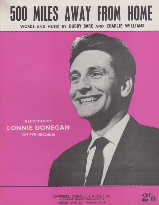 Lonnie Donegan 500 Miles Away From Home Piano Sheet Music