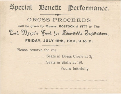 Lord Mayor 1913 Concert Performance Norwich Theatre Postcard
