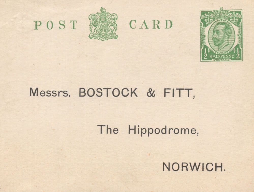 Lord Mayor 1913 Concert Performance Norwich Theatre Postcard