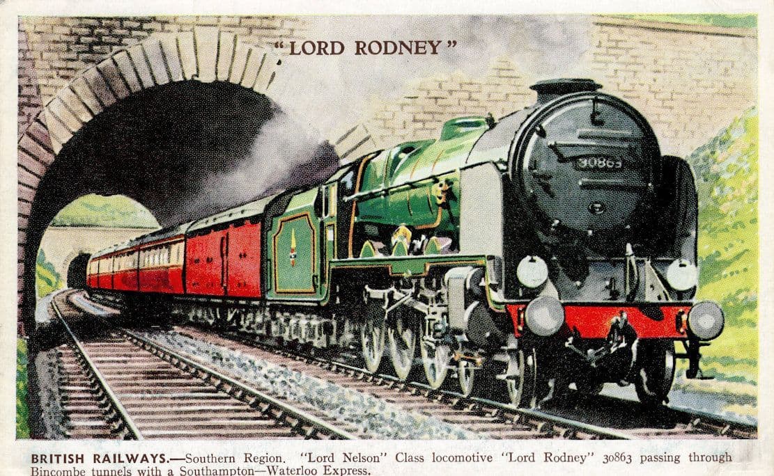 Lord Rodney British Railways Southern Region Train Old Postcard