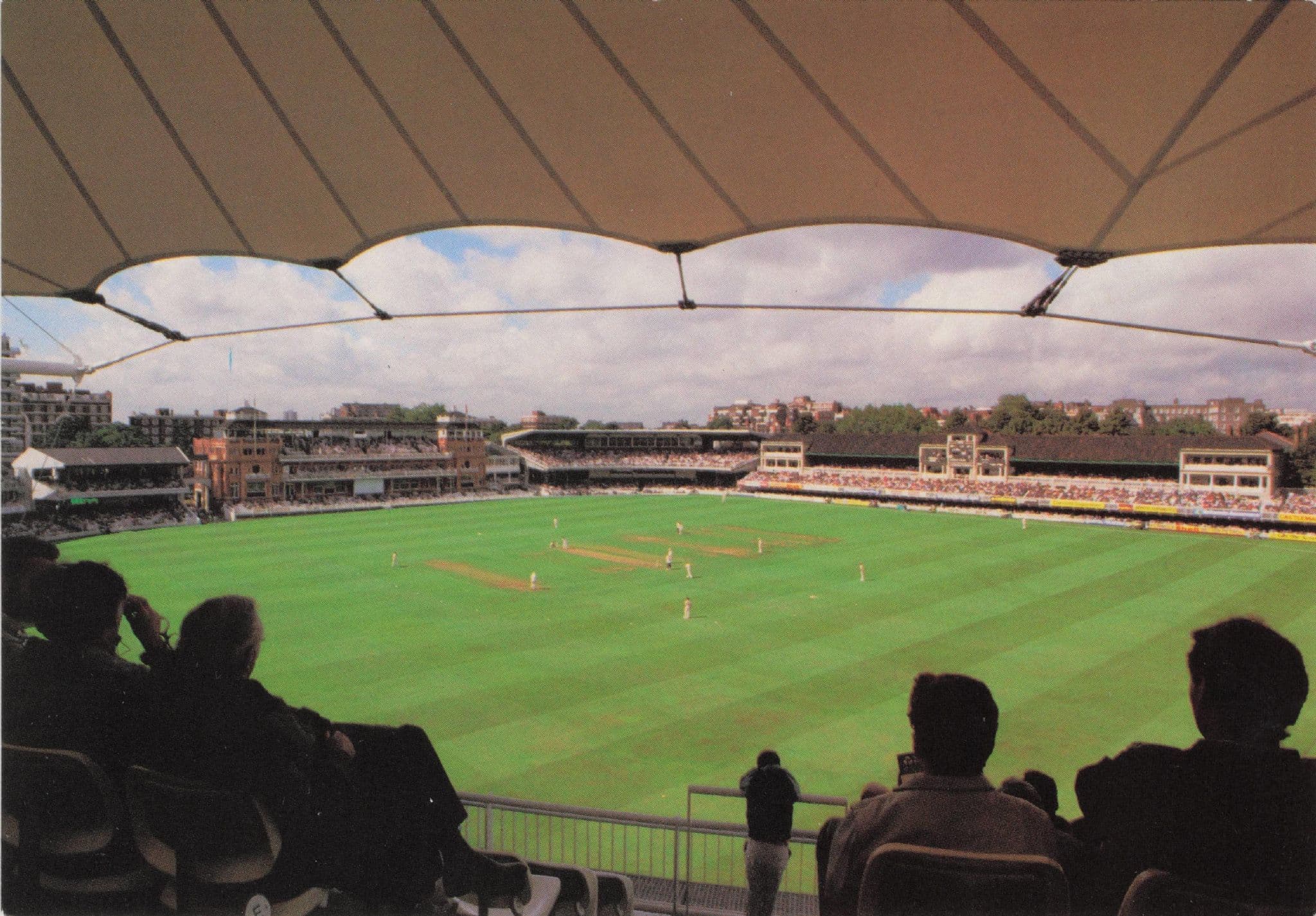 Lords Cricket Ground Match New Mound Stand Crowds 1980s Postcard