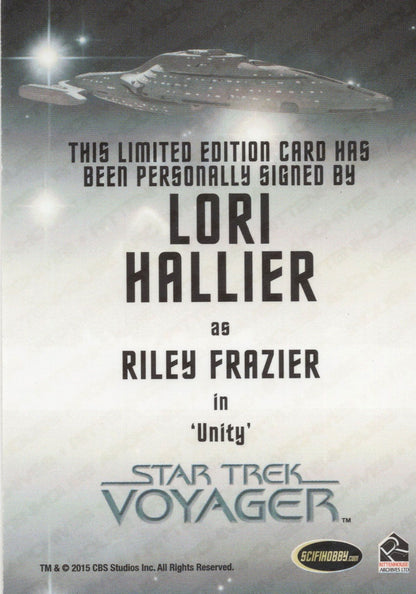 Lori Hallier Star Trek Voyager Hand Signed Autograph Card