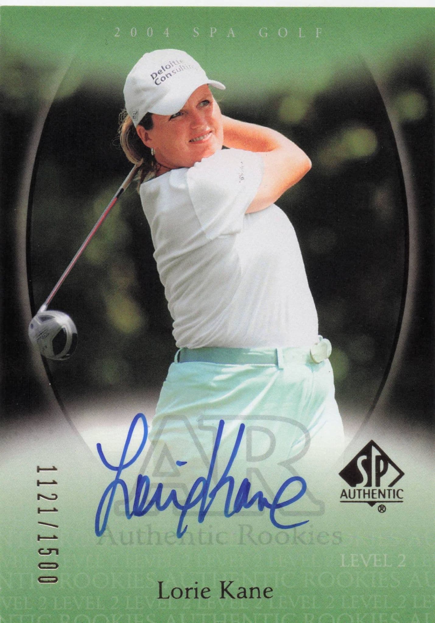 Lorie Kane Authentic Rookies 2004 Golf SP Hand Signed Autograph Card