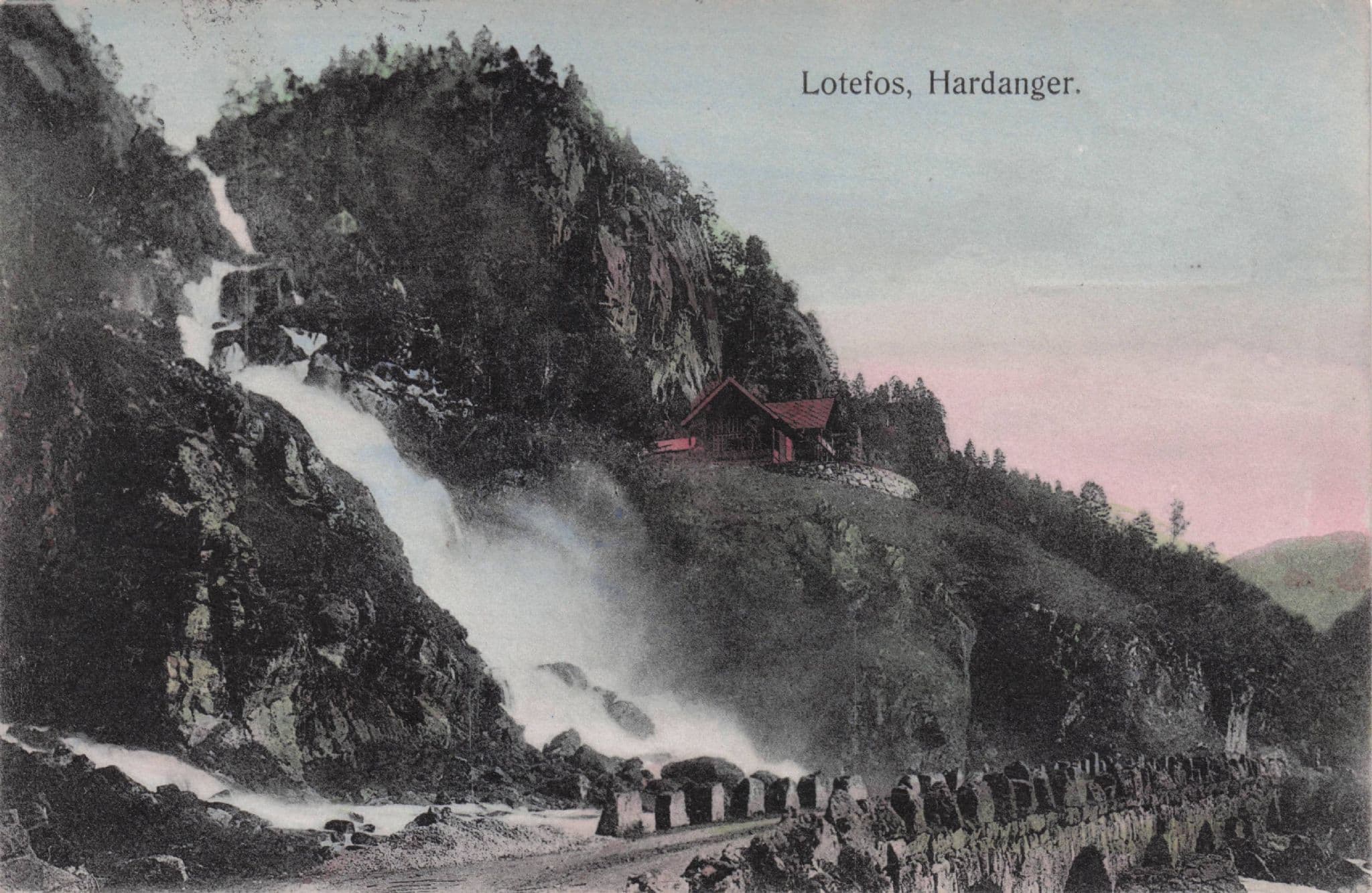 Lotefos Hardanger Norway Old Postcard