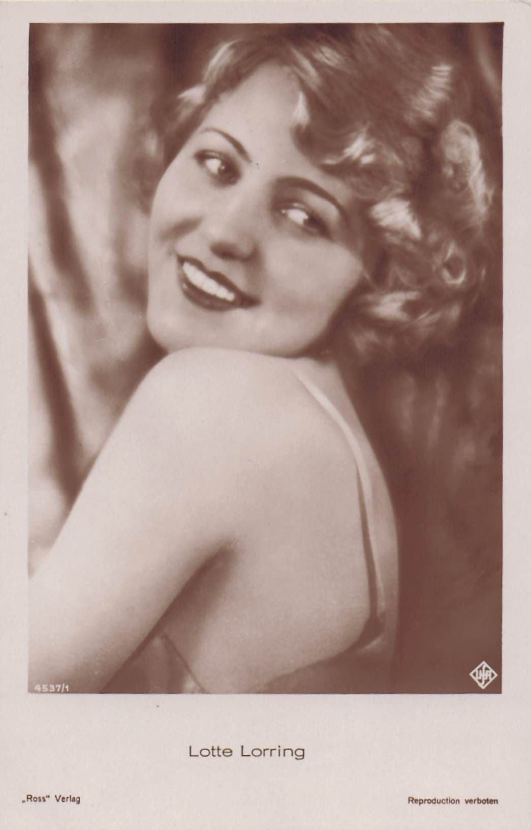 Lotte Lorring German Opera Singer Film Star Old RPC Postcard