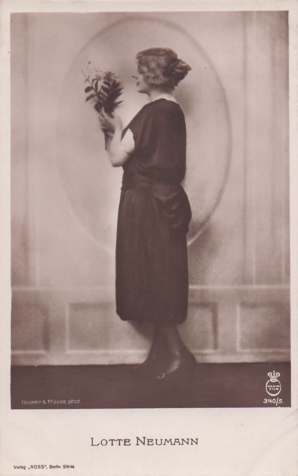 Lotte Neumann German Silent Film Star Actress Screenwriter Old RPC Postcard