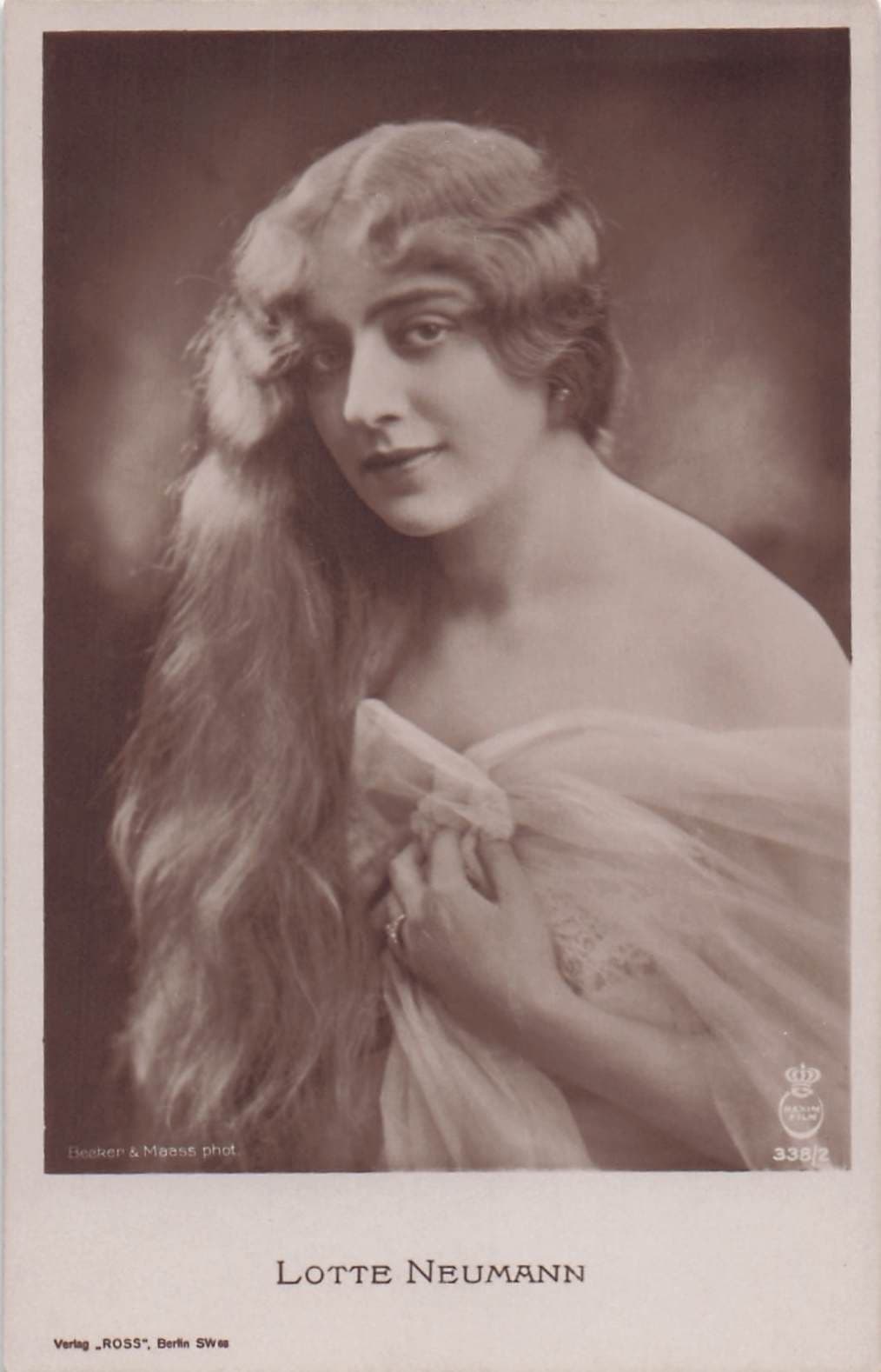 Lotte Neumann Germany Silent Film Actress Screenwriter Old RPC Postcard