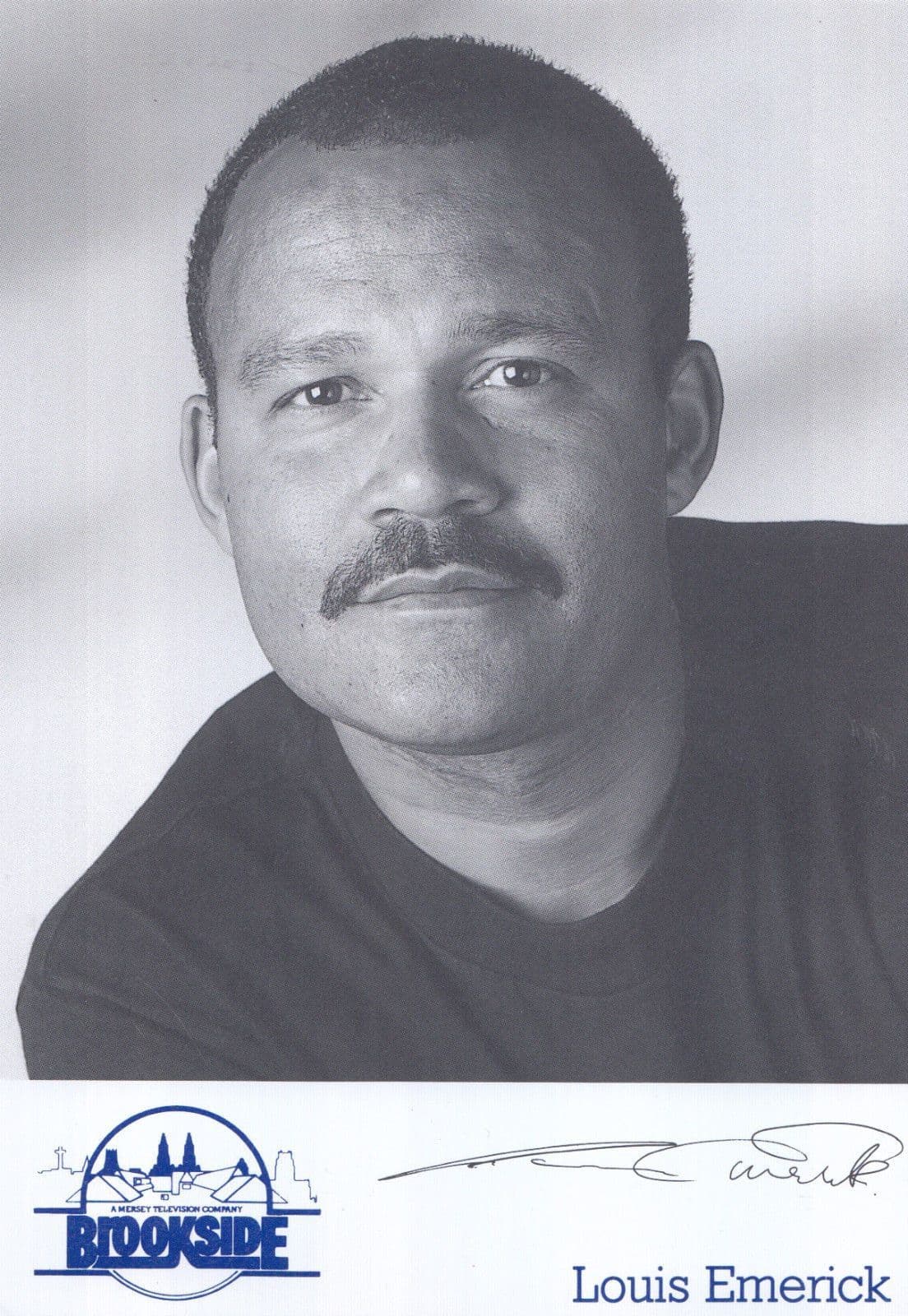 Louis Emerick Printed But Hand Signed Apperance Brookside Cast Card Photo