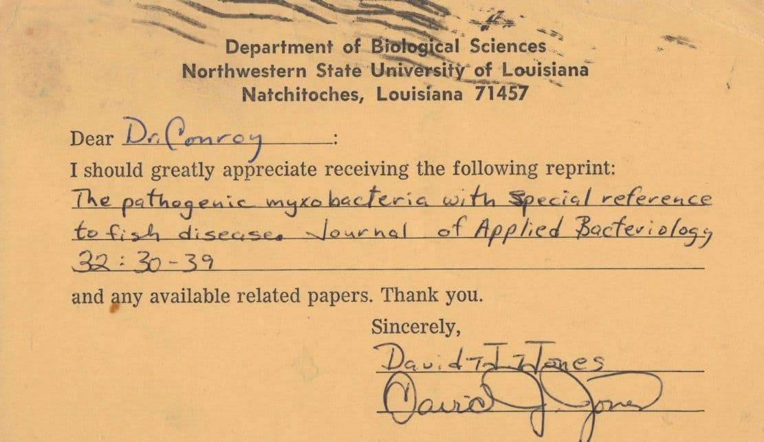 Louisiana  University To London Zoo Fish Bacteria Postcard