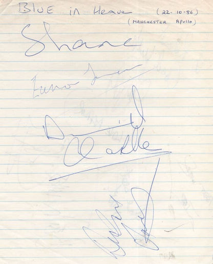 Love Affair Blue In Heaven Double MULTI Hand Signed Pop Autograph s