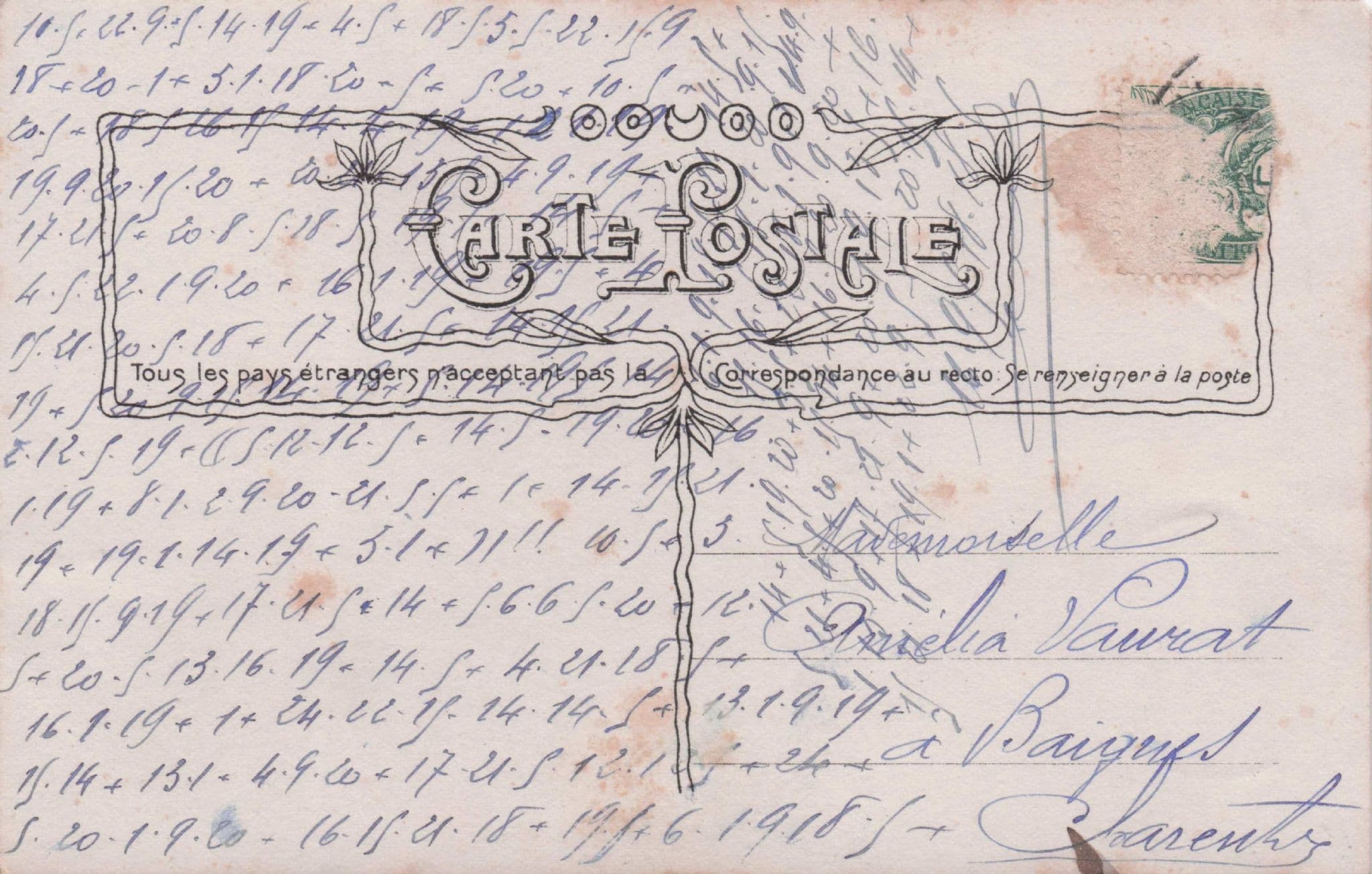 Lovers At Birds House Nest Secret Spy Code Glamour Lady Old Romantic Postcard