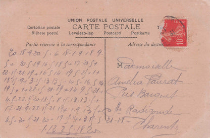 Lovers Wedding Night French Secret Code Real Photo Old Postcard
