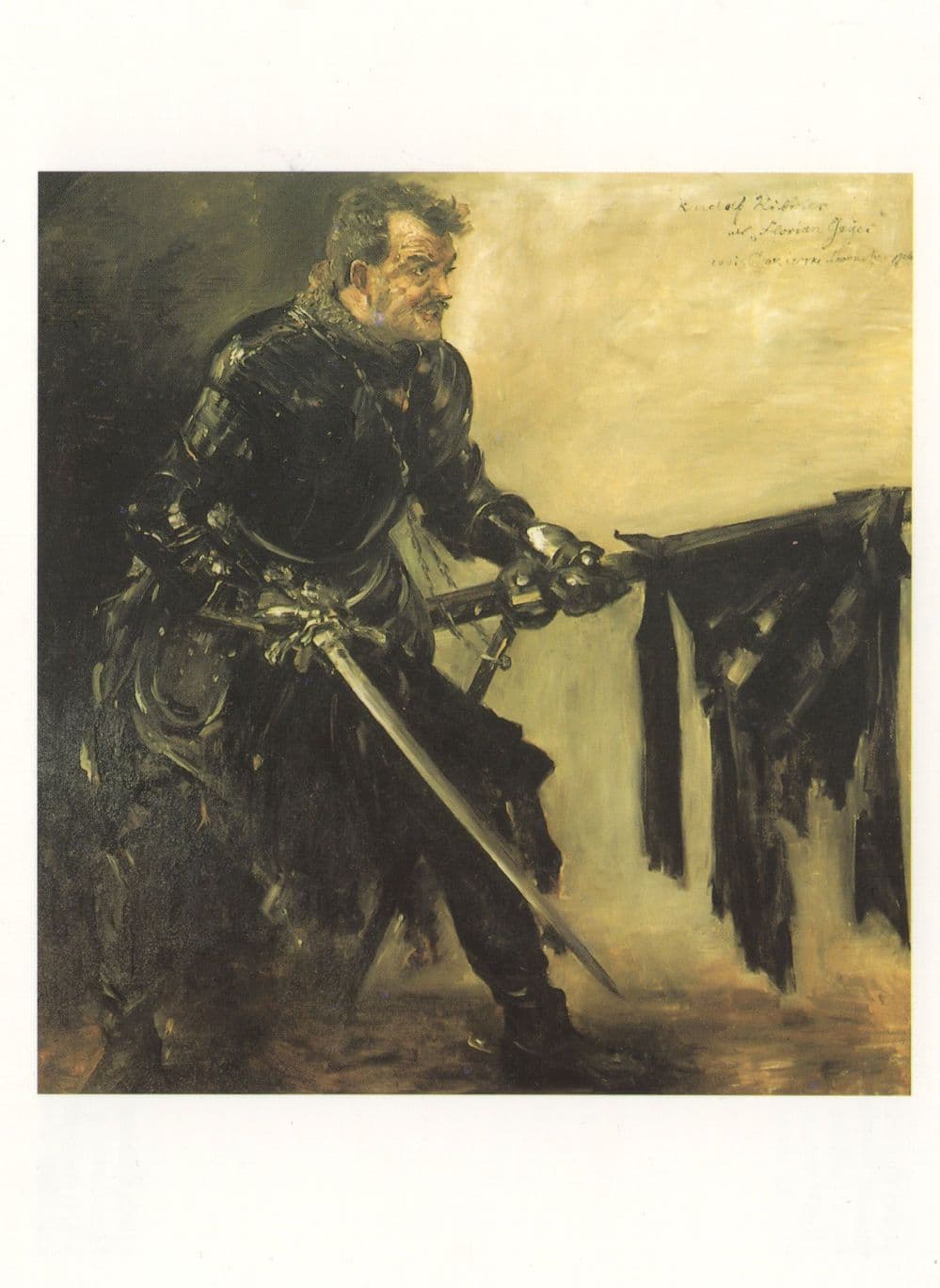 Lovis Corinth Rudolf Rittner as Florian Geyer Painting Postcard