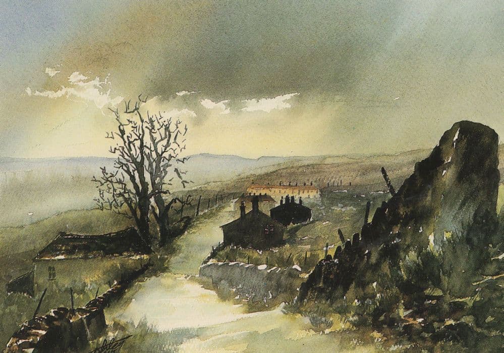 Low Road Swaledale Yorkshire Painting Postcard