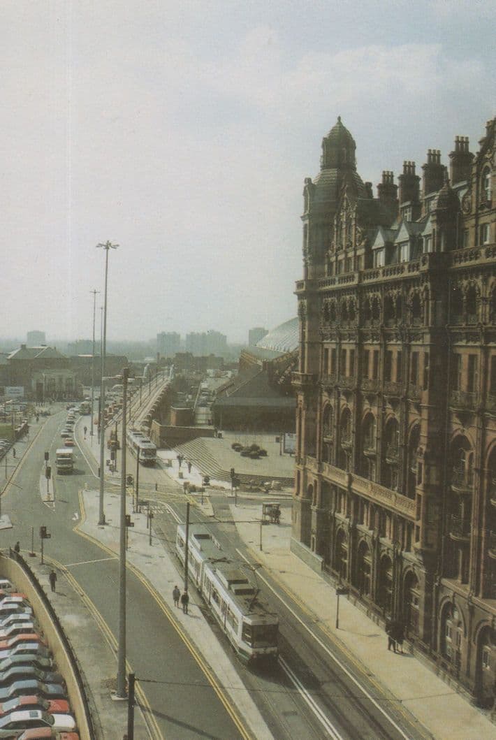 Lower Mosley Street Manchester Aerial Postcard