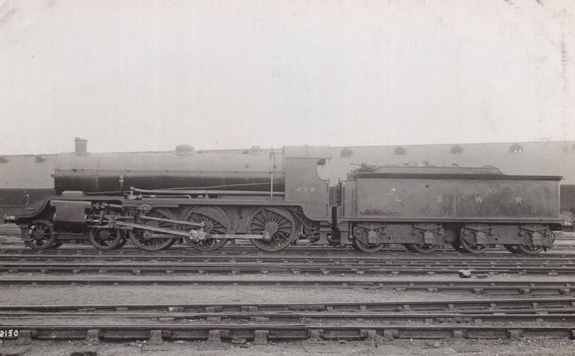 LSWR 499 Antique Train Real Photo Railway Postcard