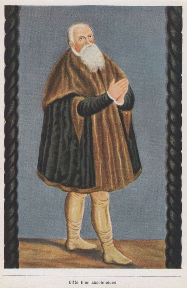 Lucas Cranach the Elder Portrait Painting Old Cigarette Card