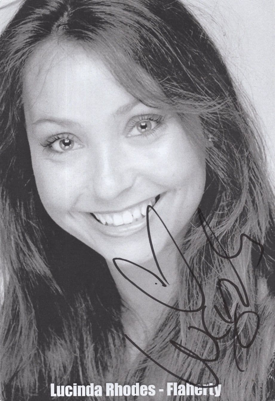 Lucinda Rhodes Cavegirl Flaherty Hand Signed Large Photo