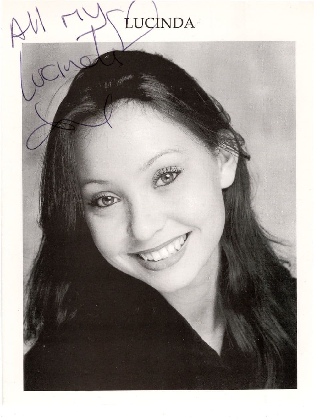 Lucinda Rhodes Flaherty Harry & Cosh Cavegirl Hand Signed Photo