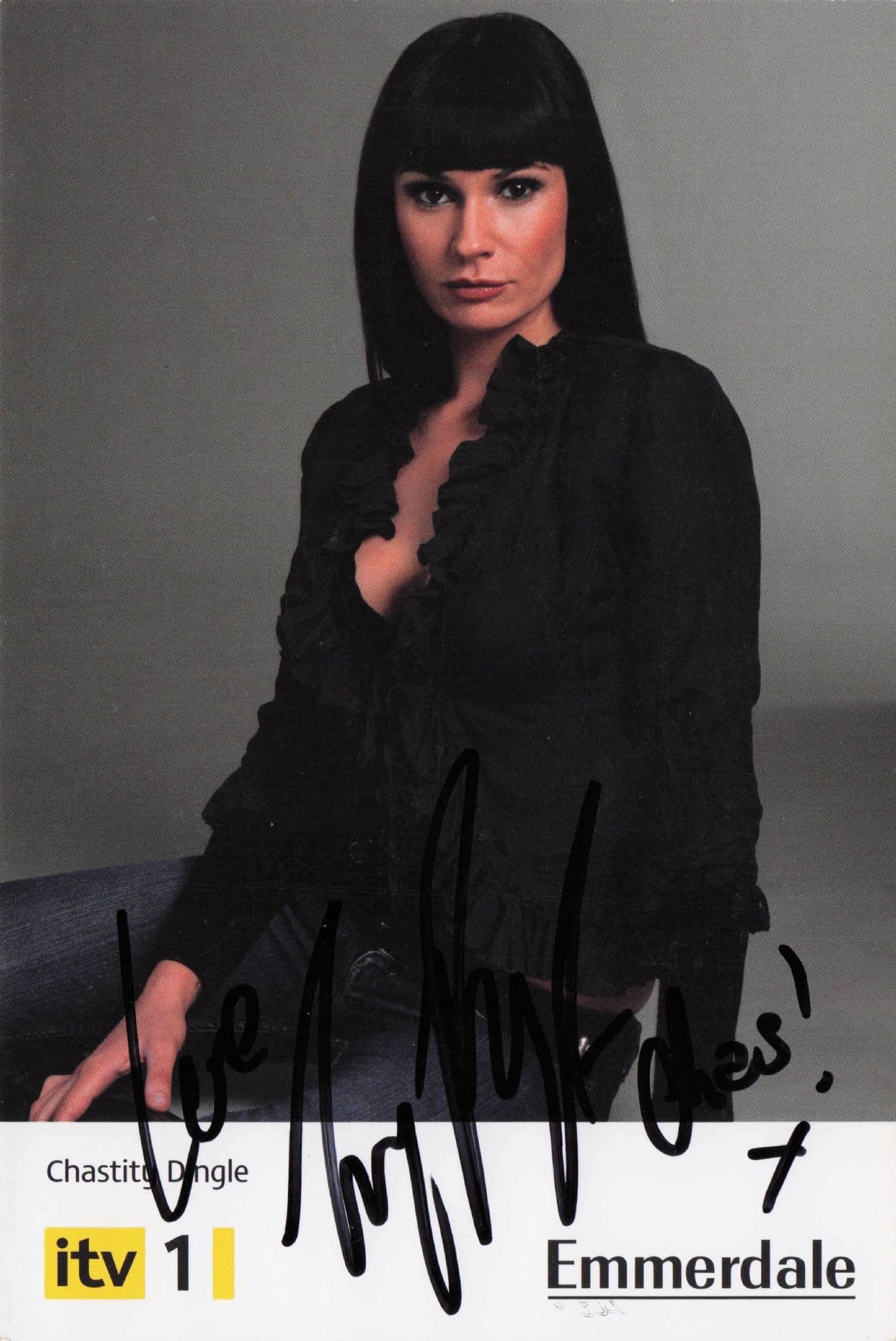 Lucy Pargeter Chastity Dingle Emmerdale Hand Signed Cast Photo