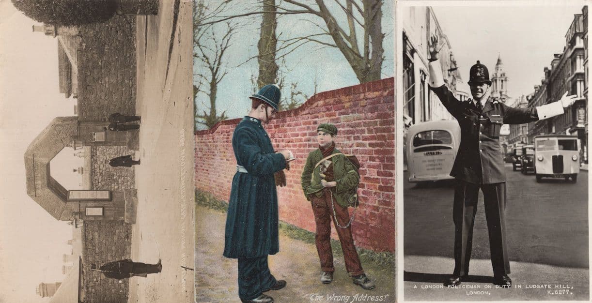 Ludgate Hill RPC London Traffic Police 3x Policeman Postcard s