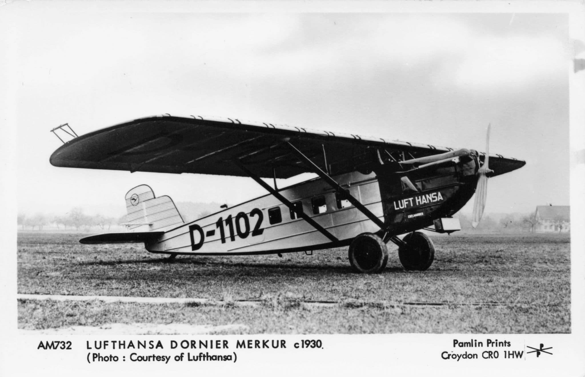Lufthansa Dornier Merkur in 1930 Plane Aircraft Rare Photo Postcard