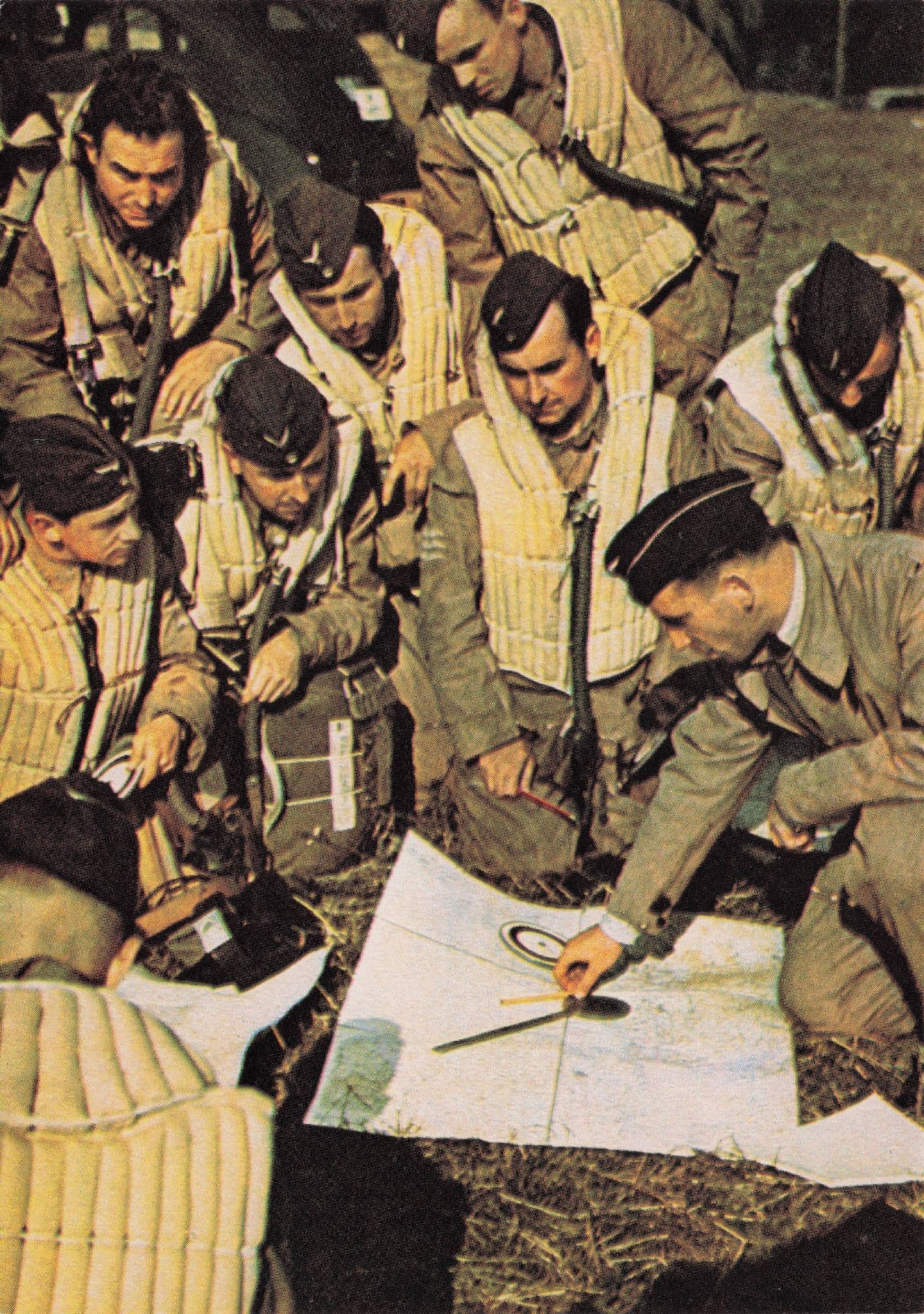 Luftwaffe Bomber Crews Mission Briefing Military Aircraft Postcard