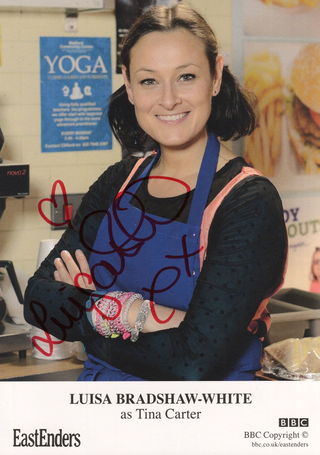 Luisa Bradshaw White as Tina Carter BBC Eastenders Hand Signed Cast Card