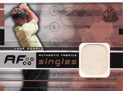 Luke Donald Authentic Fabrics Singles 2003 Golf Upper Deck Worn Shirt Card