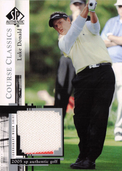 Luke Donald Course Classics 2005 Golf SP Upper Deck Worn Shirt Card