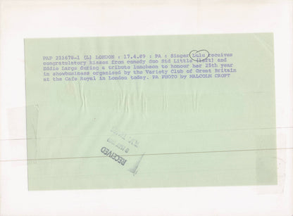 Lulu 25 Years TV Award From Little & Large London 8x6 Press Photo