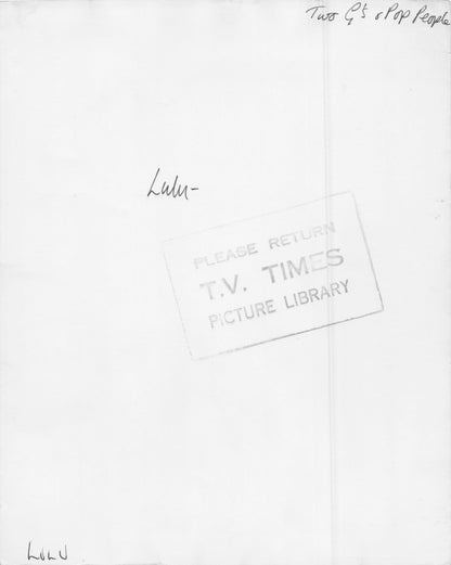 Lulu On Pop People 1960s TV Show Vintage 9x7 Press Photo