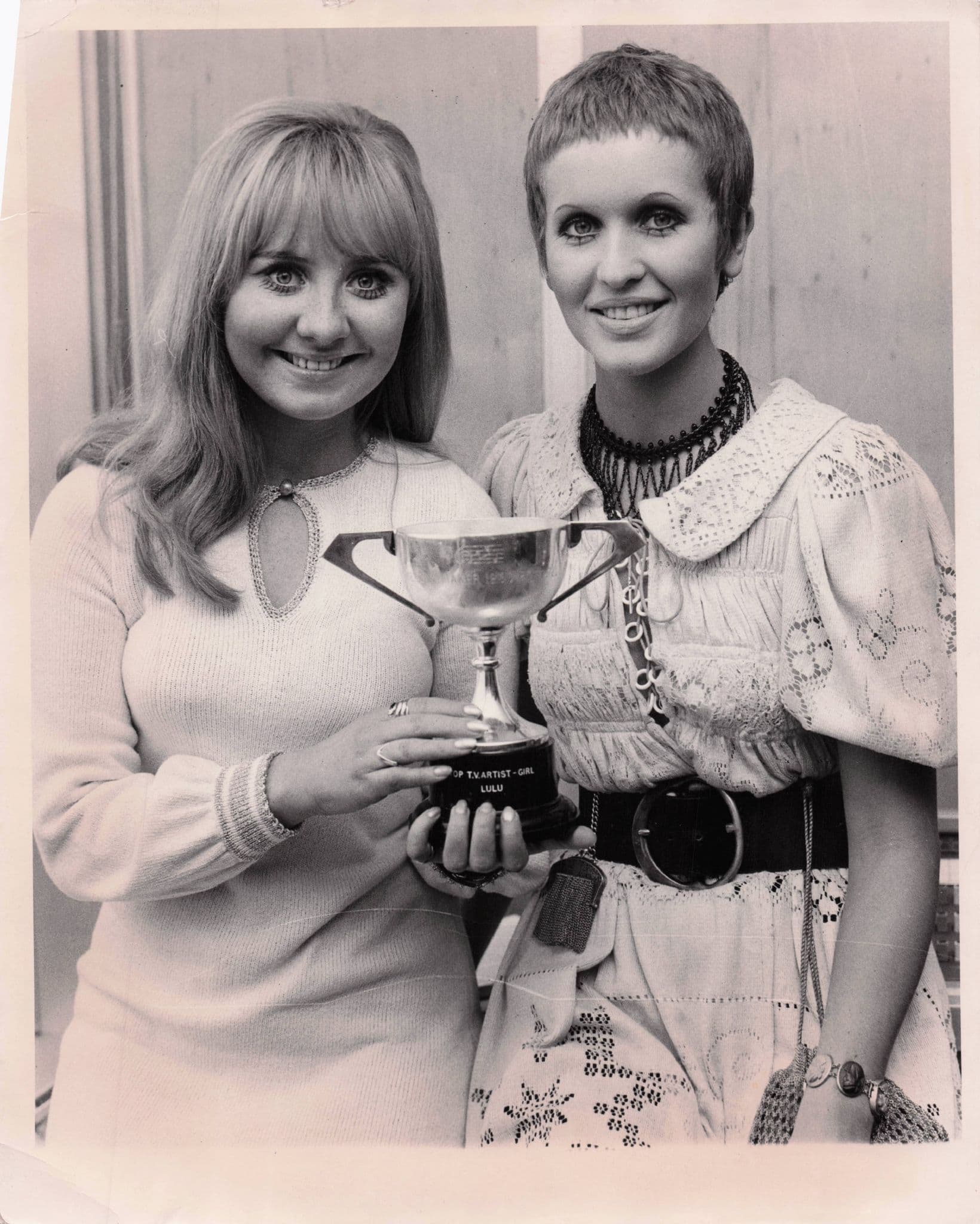 Lulu With Julie Driscoll 1968 Melody Maker Newspaper Award Press Photo