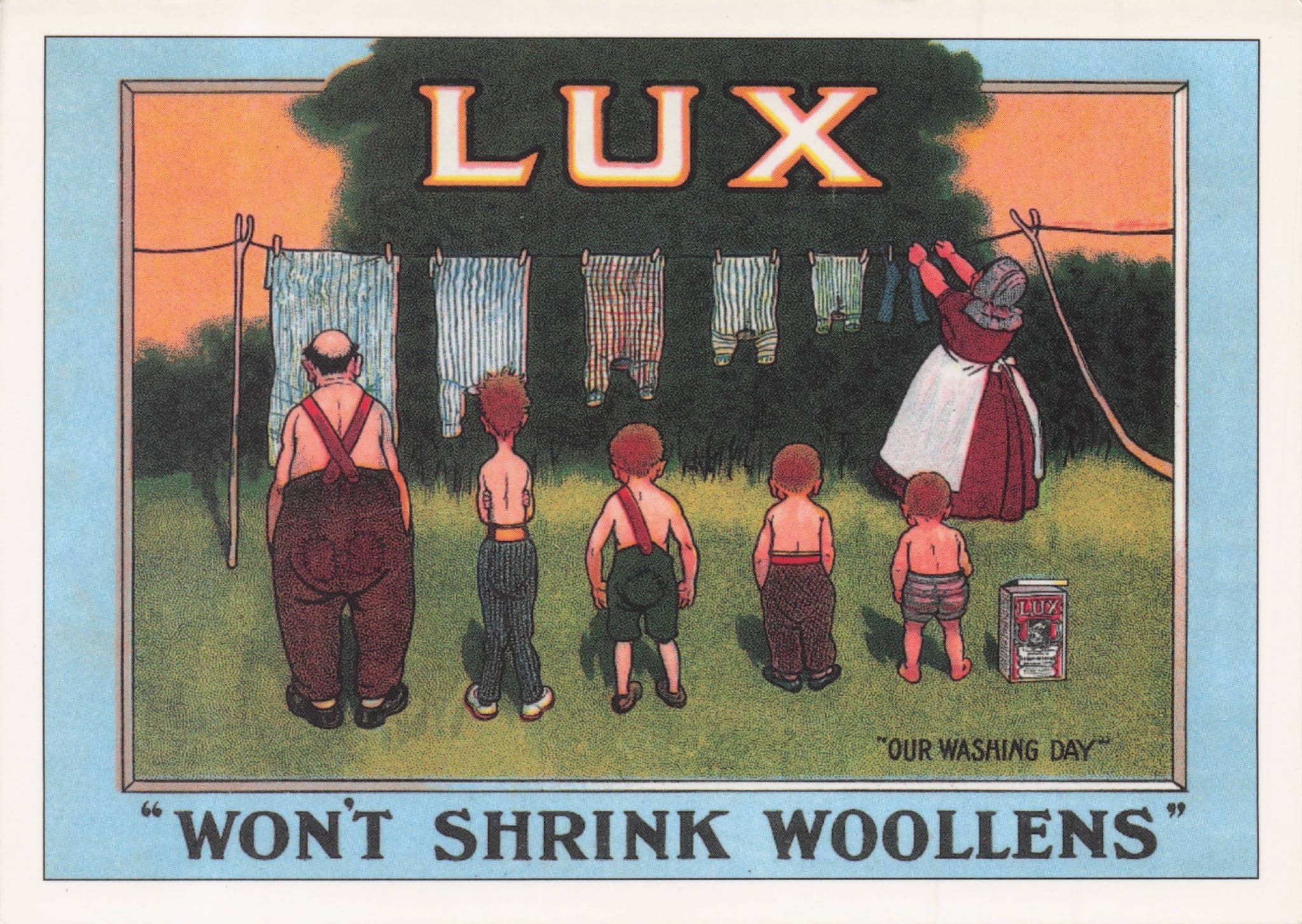 Lux Washing Powder Won't Shrink Woolens Advertising Poster Postcard