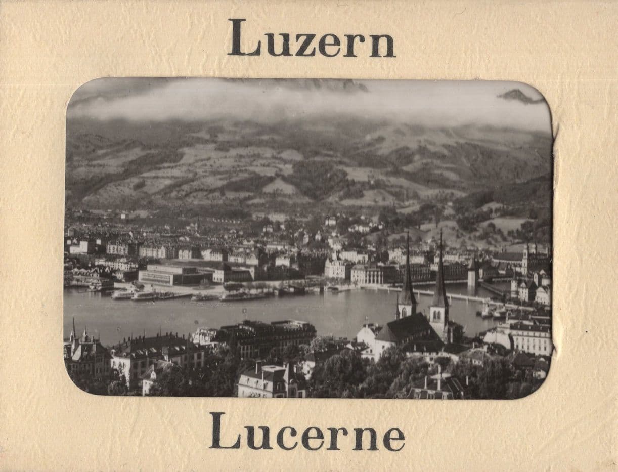 Luzern Lucerne Austria 10x Miniature Photo 1950s Set
