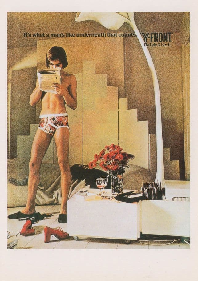 Lyle & Scott Y-Fronts 1970s Pants Underwear Advertising Postcard