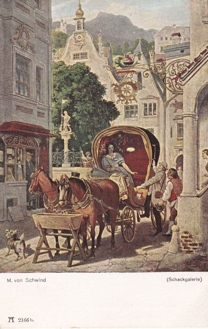 M. Von Schwind Schackgalerie German Painting Postcard